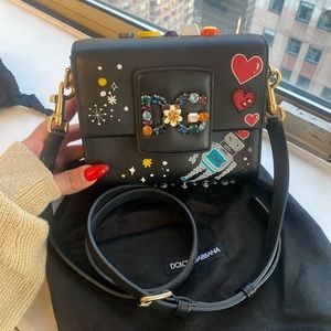 Dolce & Gabbana DG Millennials mini black embellished bag.